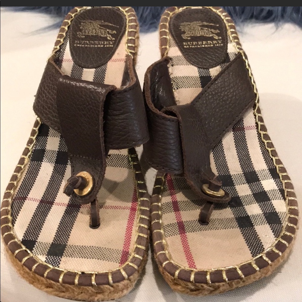 Burberry wedge sandals